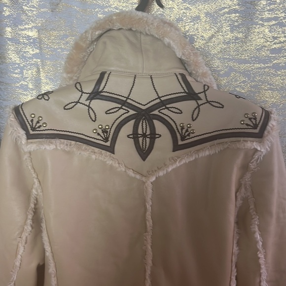 Vintage RARE Jessica By Christopher 100% Genuine Leather Jacket Size 10 - Picture 10 of 15